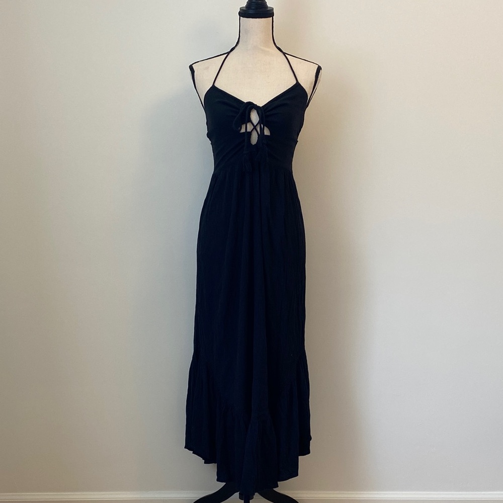Aerie Black Halter Dress